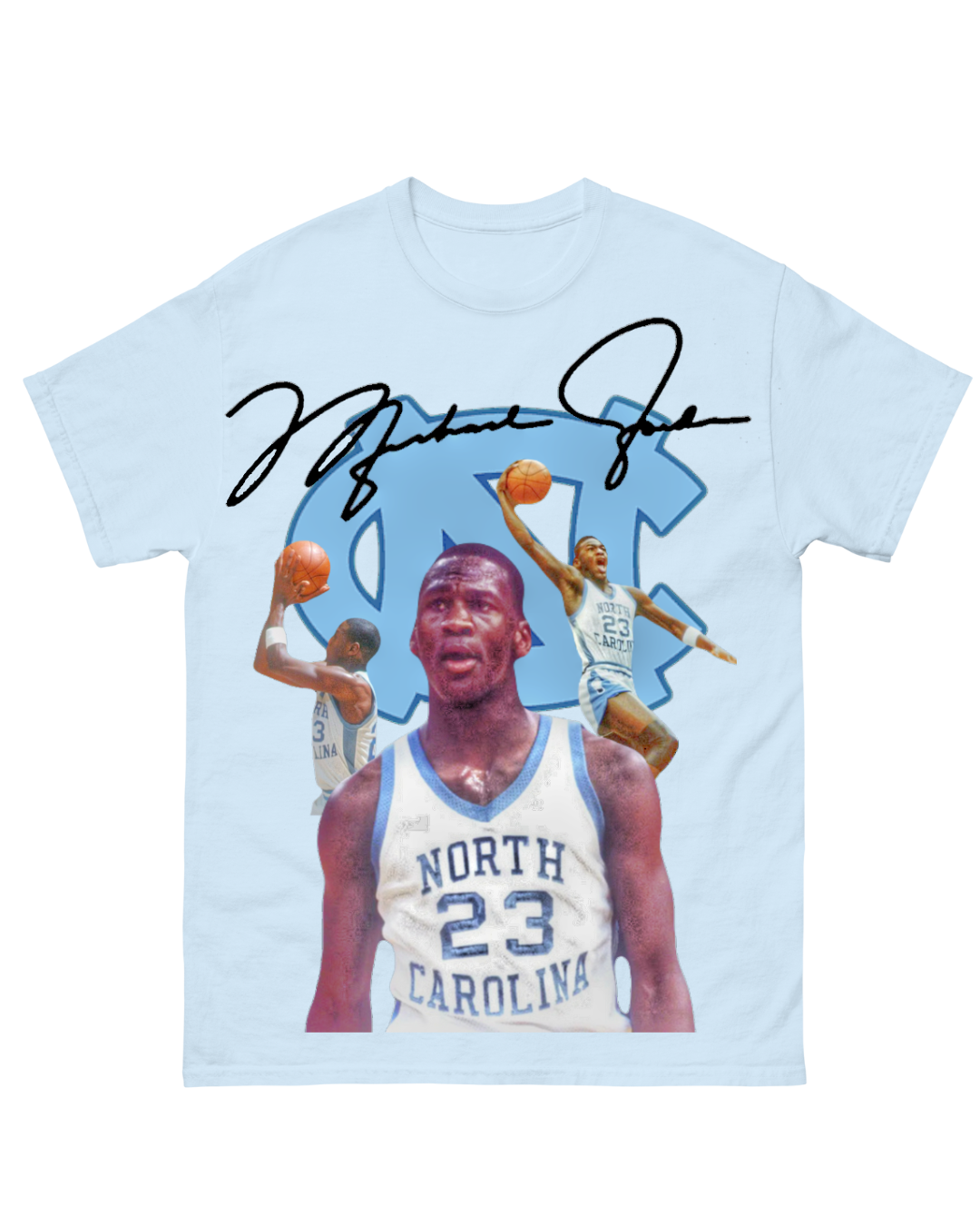 Micheal Jordan Carolina Blue Tshirt